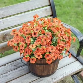 Artificial Outdoor UV-proof Decorative Simulation Green Plant Plastic Flowers (Option: The Elderly 12PCS)