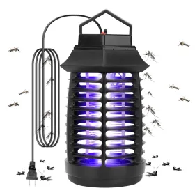 Bug Zapper Electric UV Mosquito Killer Lamp Insect Killer Light Pest Fly Trap Catcher (Option: black)