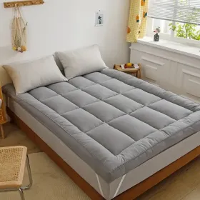 Topper Pad For Mattress Queen (Option: Gray)