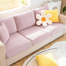 Shake fleece sofa cover, all inclusive universal cover, lazy elastic sofa cover, all season universal anti cat scratch sofa cover (Color: Jingmi Pink, size: Backrest M)