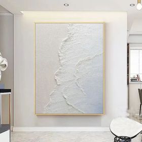 Sea beach oil painting on canvas ocean wave 3d texture wall art blue ocean painting living room decor painting hand painted custom painting (Style: 01, size: 80x120cm)