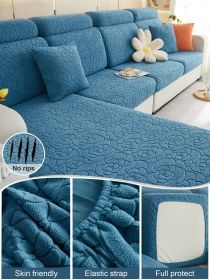 1pc Sofa Universal Cover, Universal Elastic Cover, All Inclusive Sofa Cushion, Lazy Cushion, All Season Cushion, Sofa Cover, Hood Towel (Color: Lake Blue, size: Single seat)