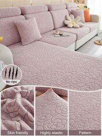 1pc Sofa Universal Cover, Universal Elastic Cover, All Inclusive Sofa Cushion, Lazy Cushion, All Season Cushion, Sofa Cover, Hood Towel (Color: Pink, size: Sofa head cover)