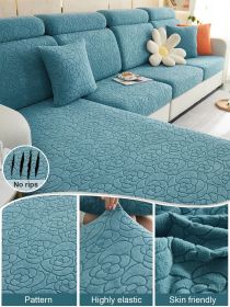 1pc Sofa Universal Cover, Universal Elastic Cover, All Inclusive Sofa Cushion, Lazy Cushion, All Season Cushion, Sofa Cover, Hood Towel (Color: sky blue, size: Sofa head cover)