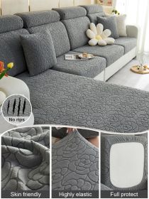 1pc Sofa Universal Cover, Universal Elastic Cover, All Inclusive Sofa Cushion, Lazy Cushion, All Season Cushion, Sofa Cover, Hood Towel (Color: Dark Gray, size: L-shaped sofa)
