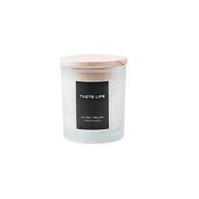Smokeless Handmade Soy Wax Scented Candle With Clear Wooden Cover (Style: Velvet Rose Ebony)