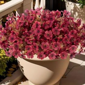 20 Bunches Of Outdoor Mixed Color Artificial Flowers, Autumn Plant And Flower Outdoor Decoration, UV Protection, Realistic And Non-fading, Suitab (Option: Burgundy)